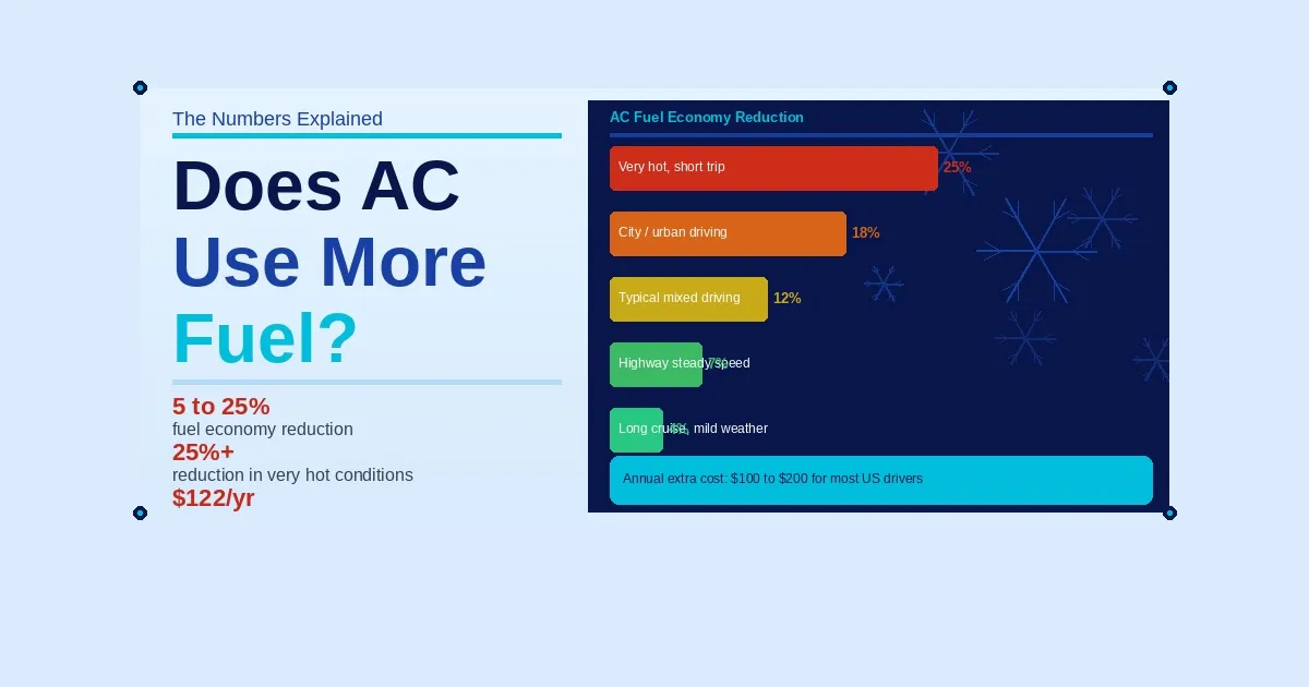 AC fuel economy reduction bar chart by driving condition
