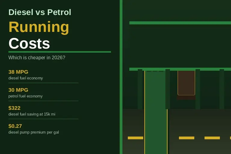 Natural fuel station with diesel and petrol pump side by side