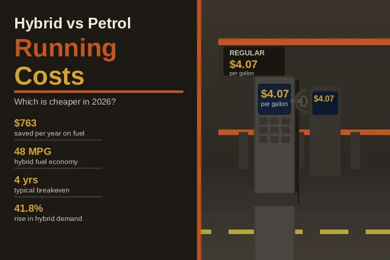 The gap between hybrid and petrol costs depends on how you drive